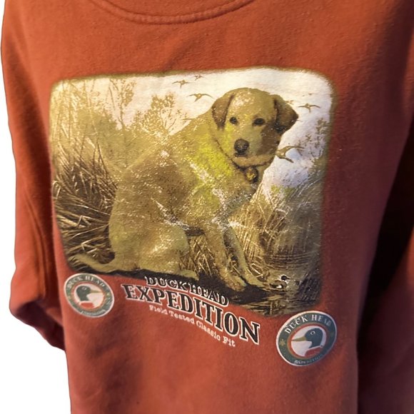 Duckhead Expedition brown Labrador sweatshirt size XXL - Picture 5 of 9